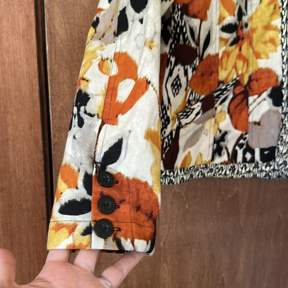 Chico's Multicolor Floral Patterned Jacket - image 6